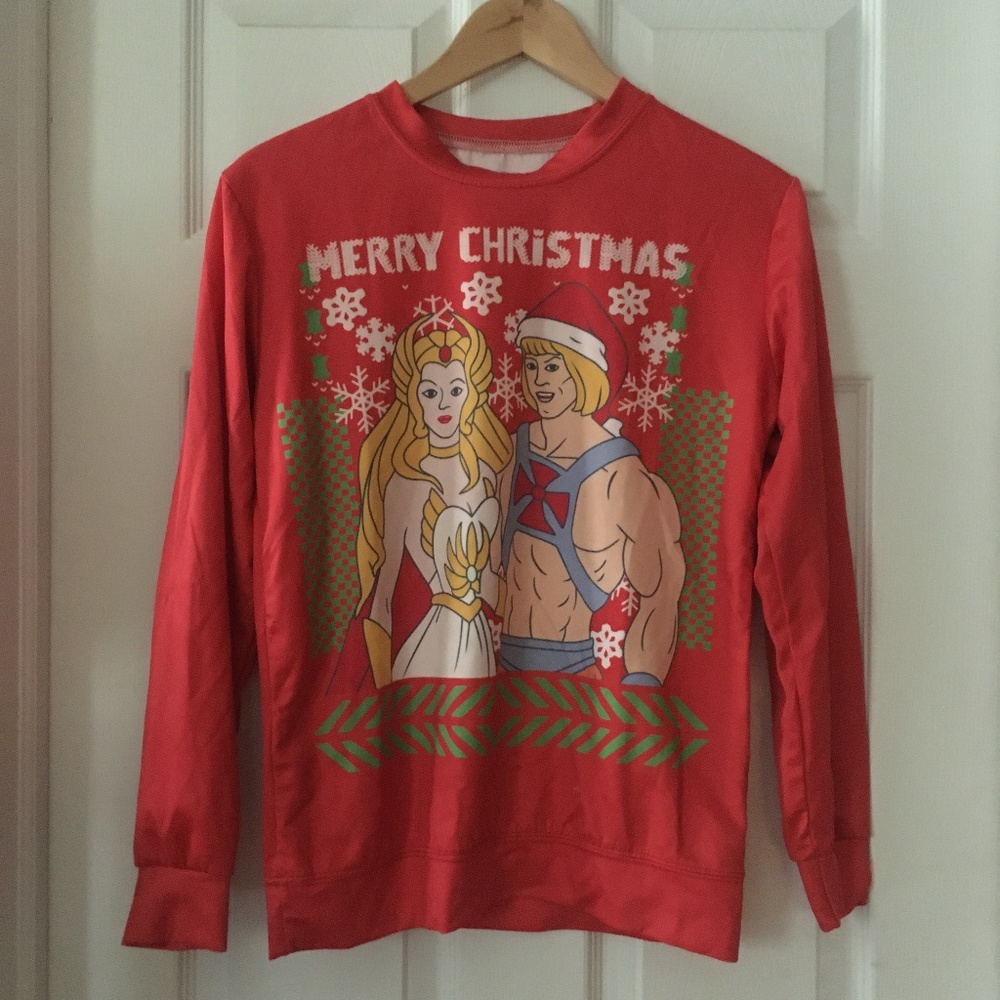 Novelty She Ra He Man Ugly Christmas Sweater